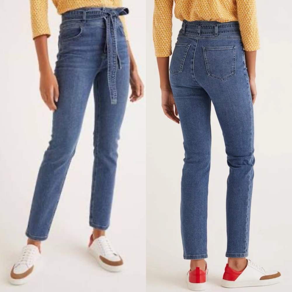 Boden the‎ tie waist slim straight jeans
